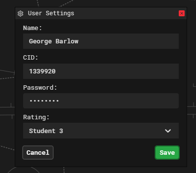 User Settings